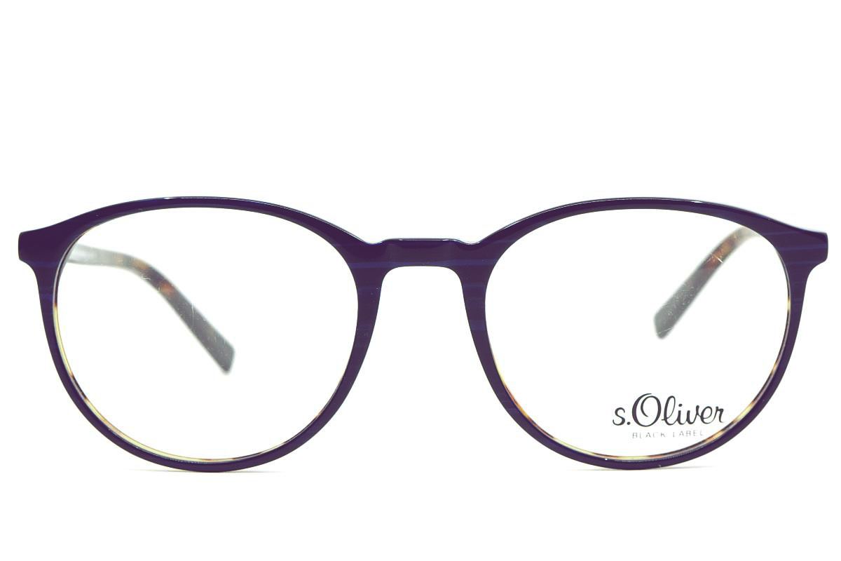 Pánské brýle s.Oliver žíhané červeno-hnědé plast 94696C477